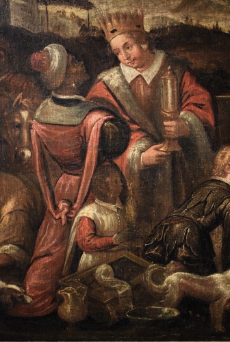 Antiquités - Nativité et Adoration des Mages,  artiste vénitien fin du XVIe siècle